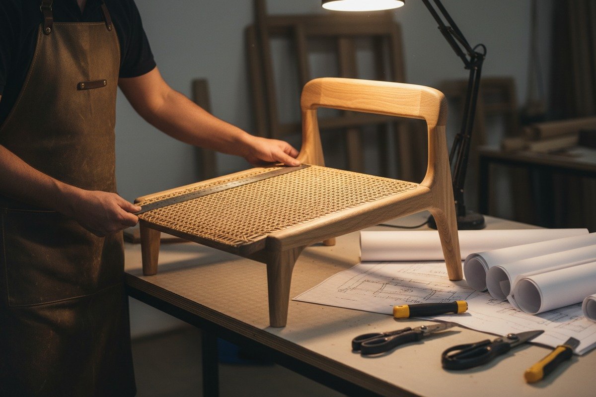 Custom width and length rattan cane webbing rolls for furniture manufacturing production needs (ID#4)