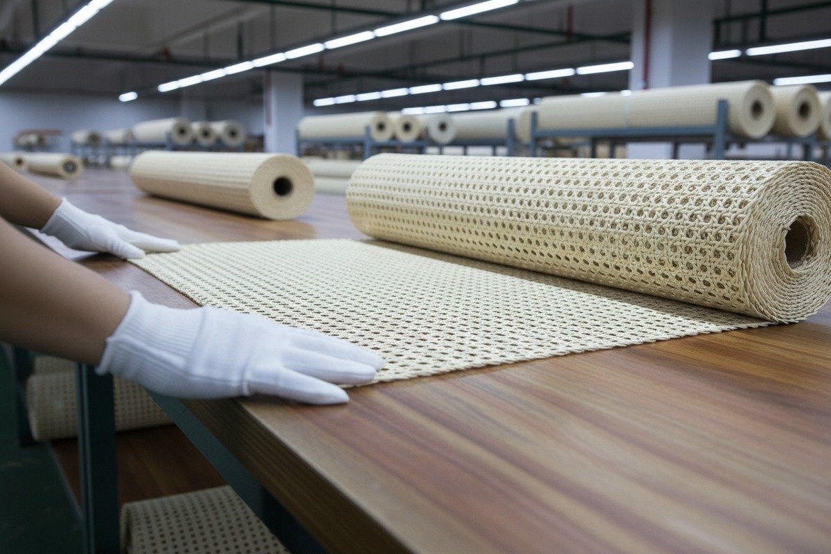 Custom widths and unique weave patterns available for natural rattan cane webbing orders (ID#3)