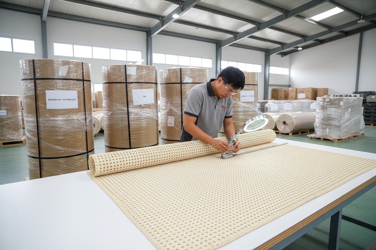 Custom Weaving Patterns Custom rattan weaving patterns and sizes for unique furniture design requirements (ID#5)