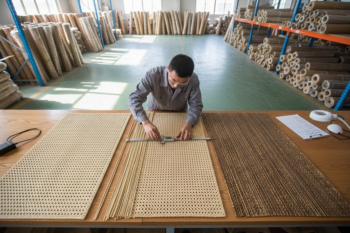 Rattan quality grading system High quality rattan grading system evaluating elasticity and surface smoothness despite color shifts (ID#3)
