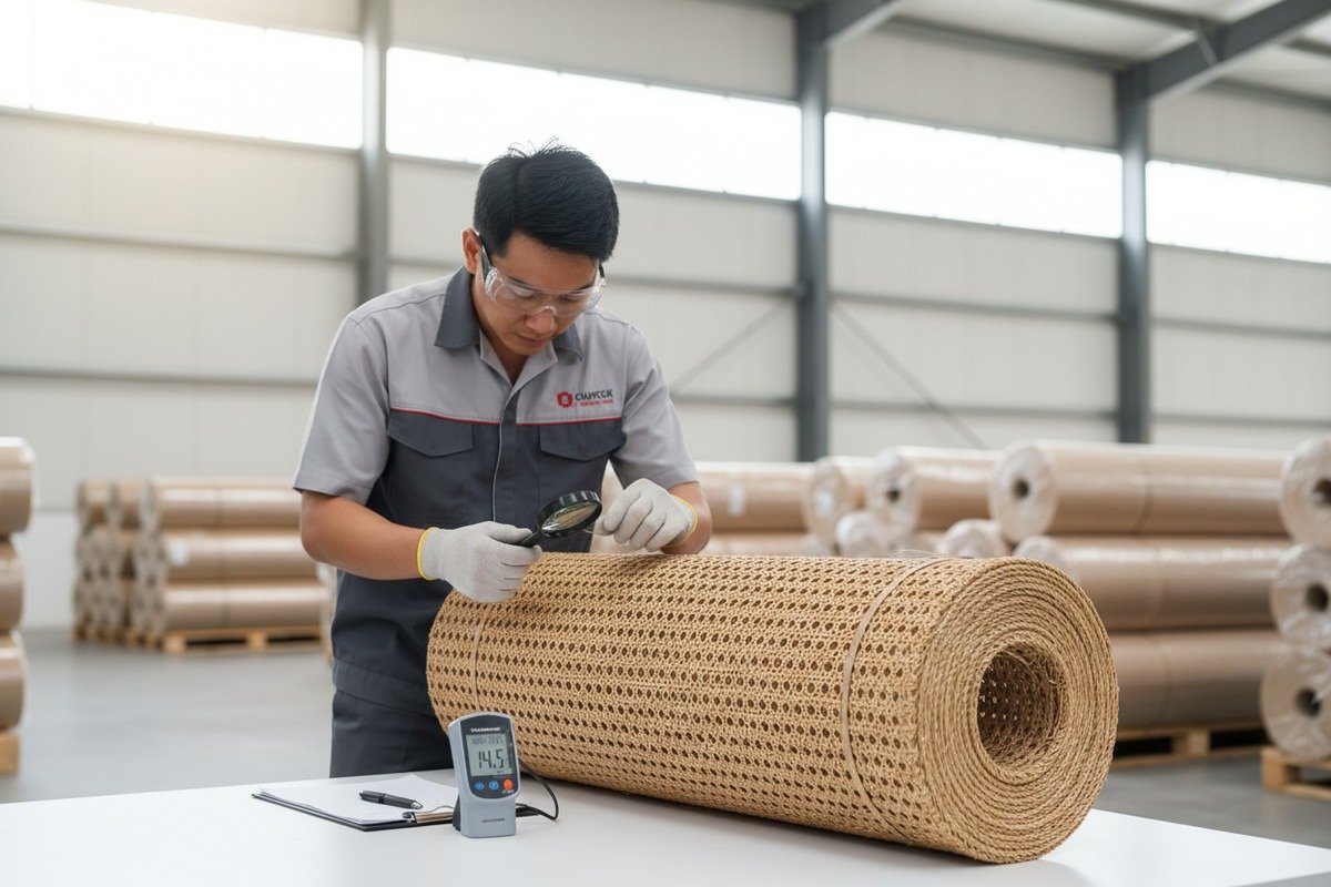 Detecting insect infestation risks in natural rattan cane webbing material (ID#1)