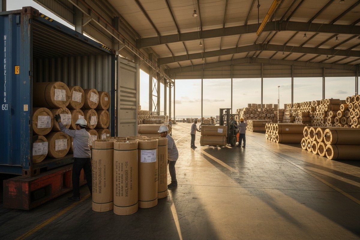 Measuring rattan webbing width and roll length to ensure order specification accuracy (ID#4)