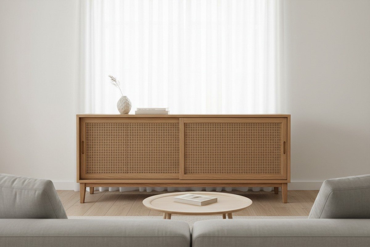 Natural rattan cane webbing used for indoor furniture longevity and durability (ID#1)