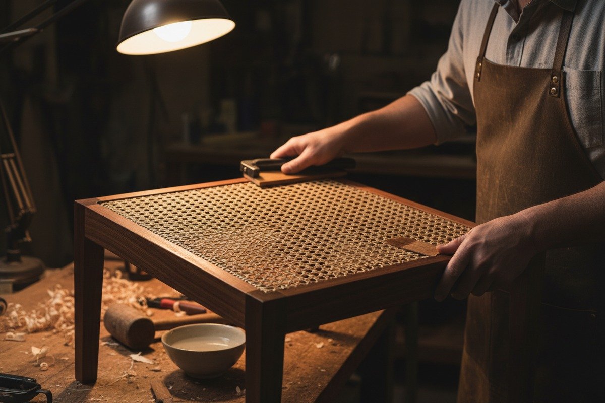 High quality Grade AAA rattan fibers showing uniform thickness and tight weave integrity (ID#4)