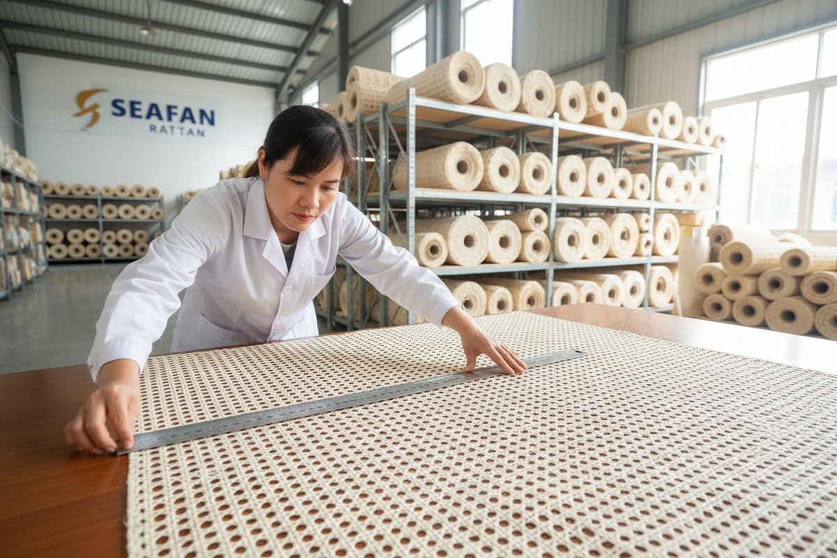 Rattan Quality Grade Comparison High quality grade rattan cane webbing with uniform fiber thickness and tight weave (ID#4)