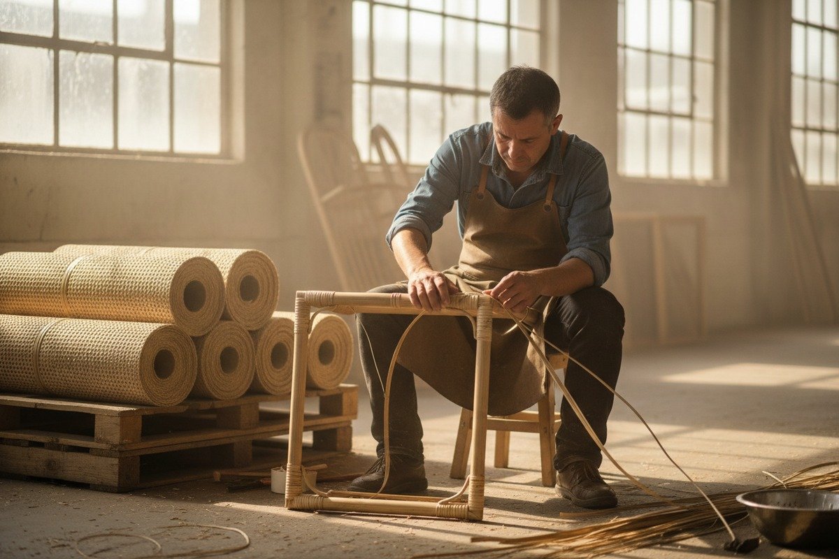 Manufacturing and Weaving Requirements Rattan peel for hand-weaving and cane webbing for fast furniture panel installation (ID#3)