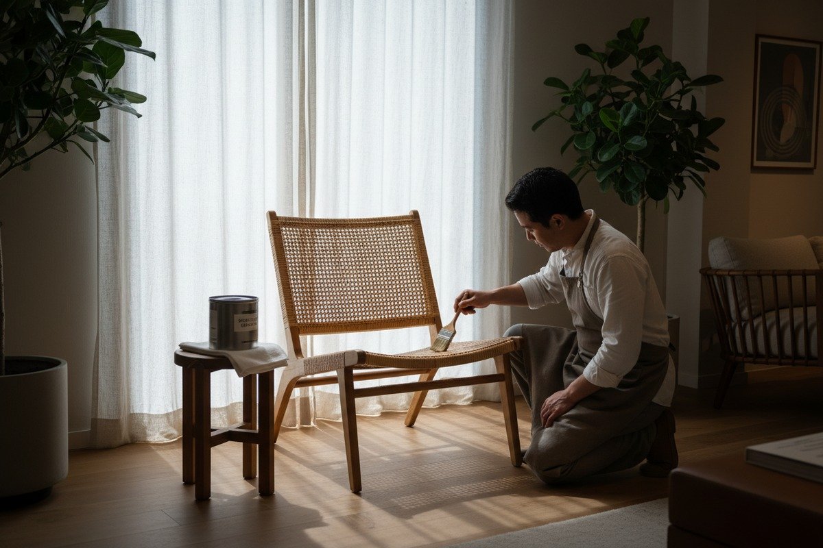 Protecting rattan furniture from sun damage using UV-resistant sealants and shading solutions (ID#3)