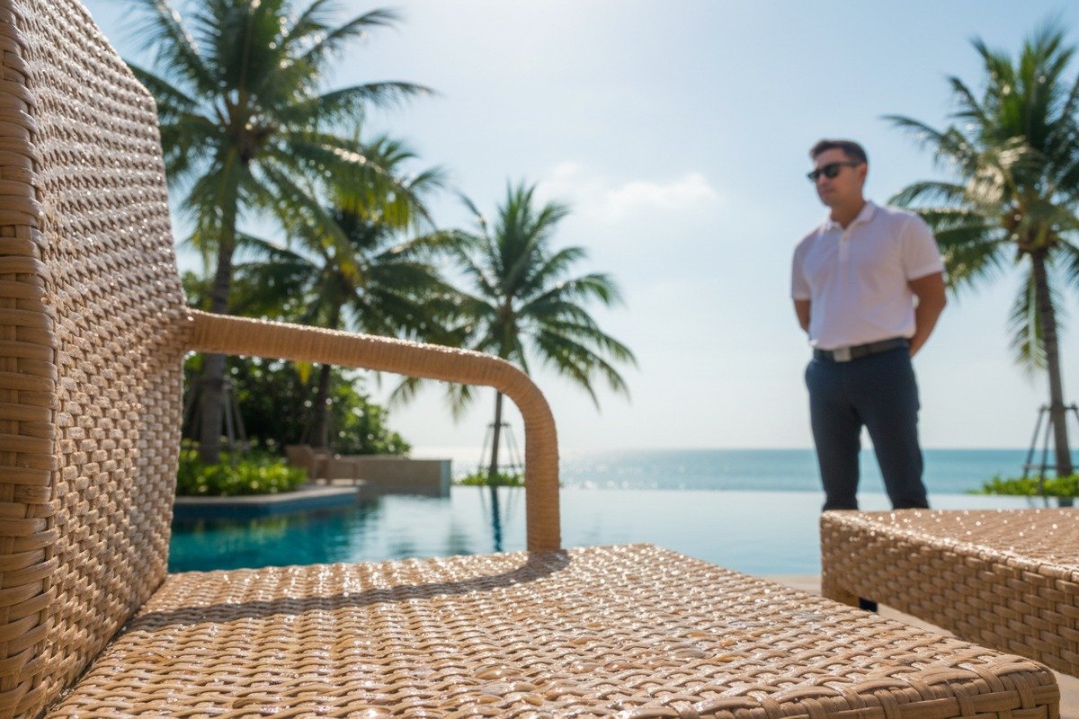 Choosing between natural and synthetic rattan for outdoor furniture based on climate and maintenance (ID#2)