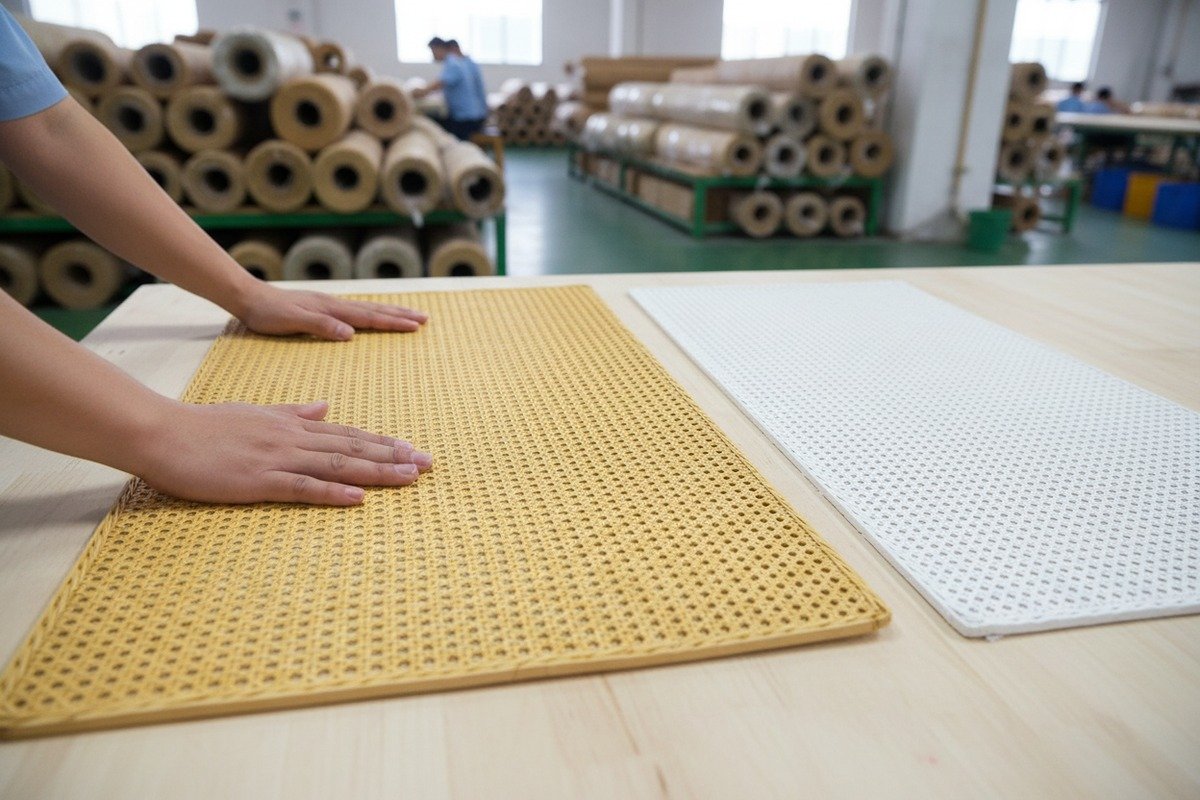 Grade A Rattan Quality High quality Grade A rattan cane webbing with uniform thickness and consistent natural color (ID#4)