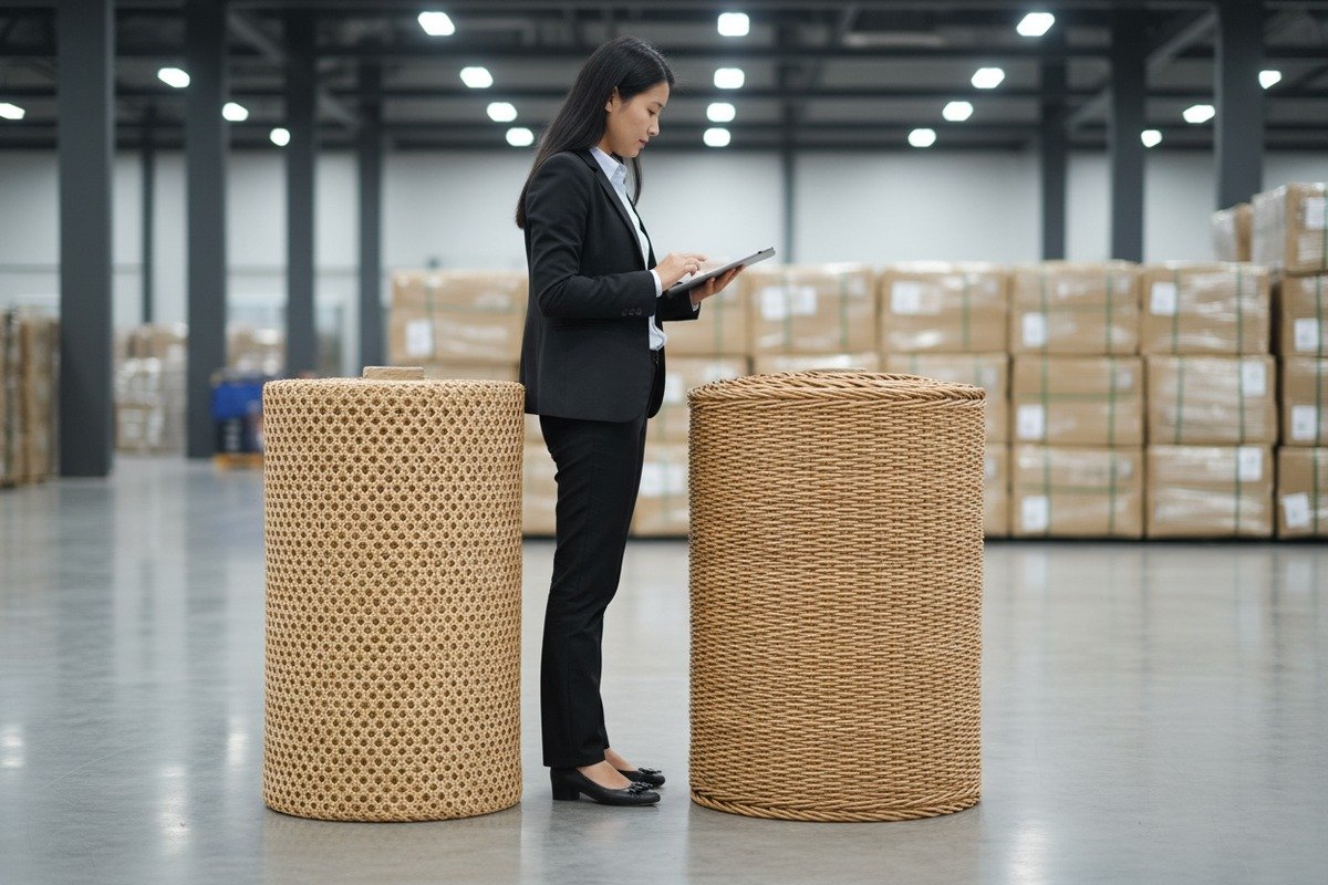 Großhandelslängen von Rattankörben Rollen aus natürlichem und synthetischem Rattankorbgeflecht in Standard-Großhandelslängen von fünfzehn Metern (ID#2)