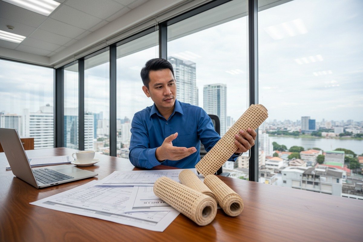 Thinner rattan materials requiring structural support for high-traffic seating applications (ID#5)