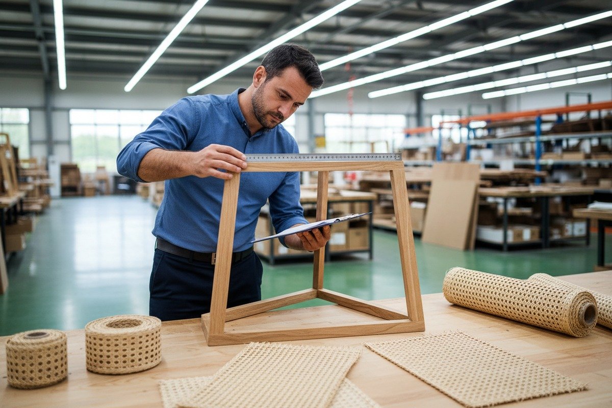 Medición de la apertura del asiento del marco de los muebles de ranura a ranura para reemplazo de ratán (ID#2)