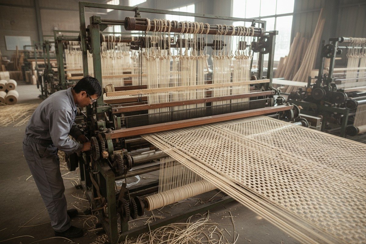 Manufacturing Quality and Waste Manufacturing process showing how rattan width affects material waste and product quality (ID#5)