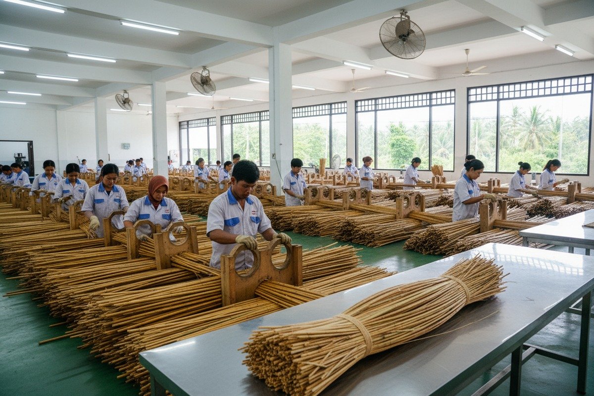 Factors influencing rattan procurement costs including material origin, weave complexity, and order volume (ID#3)