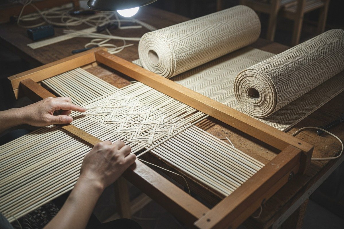 Different rattan weaving patterns and widths impacting sourcing costs and labor (ID#3)