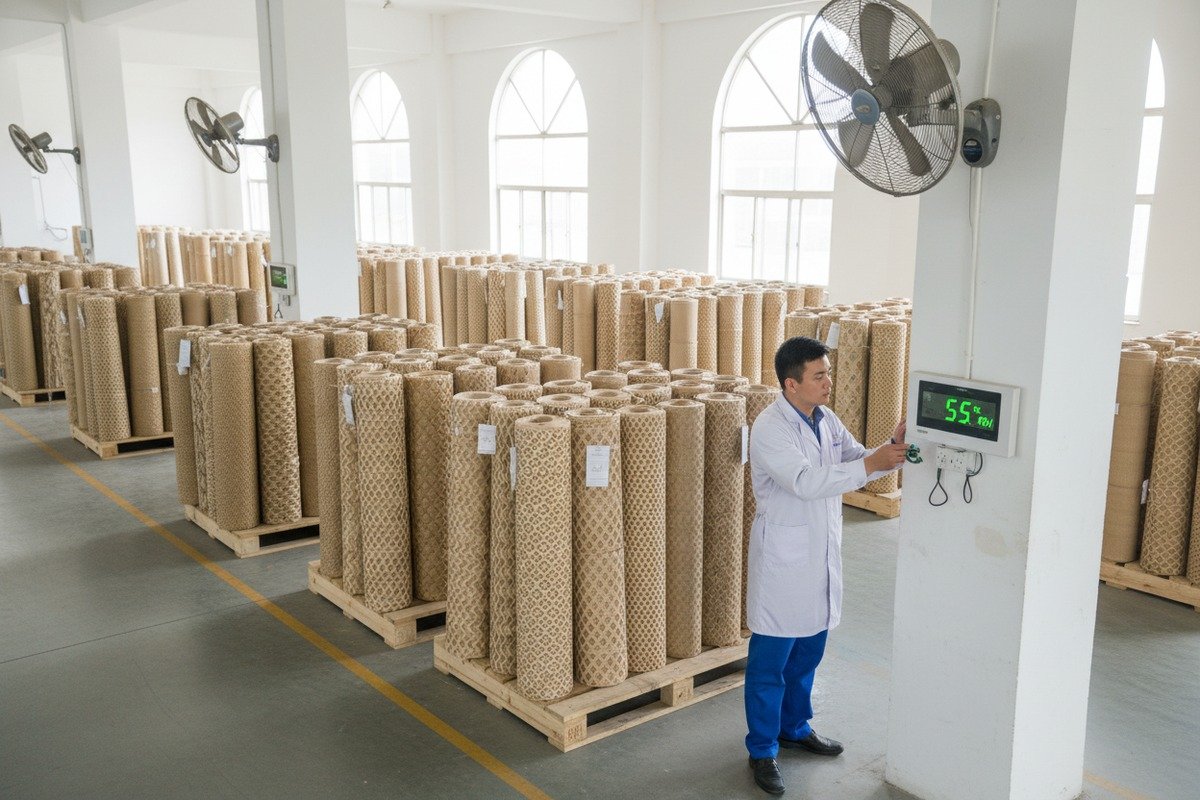 Natural rattan cane webbing protection against mold during the humid plum rain season (ID#1)