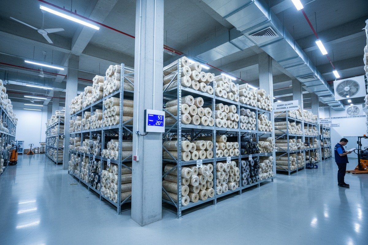 Aufrechterhaltung der Flexibilität von Rattanrollen in trockenen Klimazonen durch Ölauftrag und richtige belüftete Lagerung (ID#5)