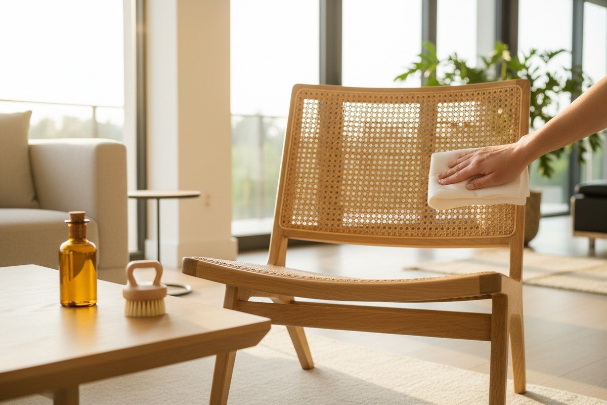 Maintenance tips for natural rattan cane webbing to preserve its original luster and shine (ID#1)