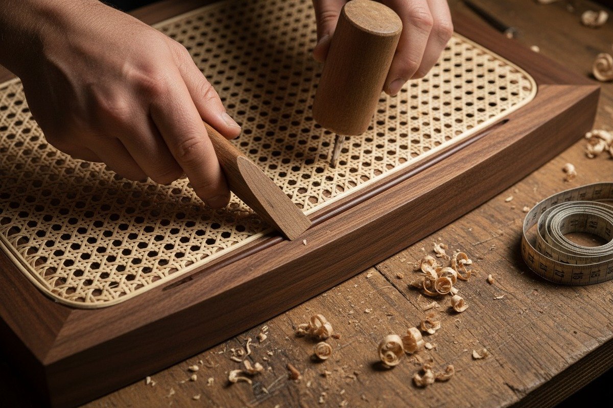 Selecting Grade A natural rattan cane webbing with tight weave patterns for durability (ID#4)