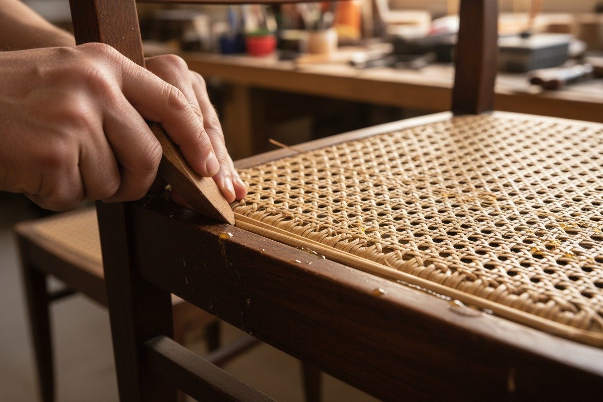 Fortalecimiento de muebles de ratán resistentes mediante una combinación de pegamento de PVA y sujetadores mecánicos (ID#4)