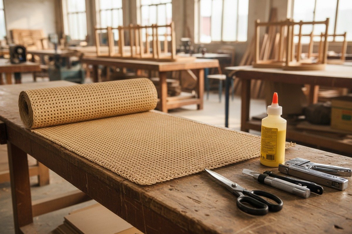 Materials for finishing natural rattan cane webbing edges for furniture projects (ID#1)