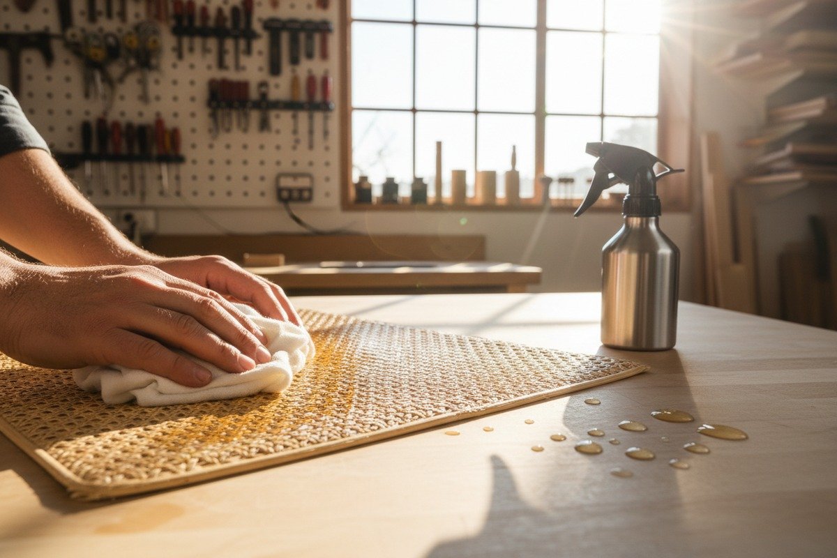 Schutz von natürlichem Rattanrohrgeflecht vor Sonne und Regen mit UV-beständigem Dichtmittel und Öl (ID#2)