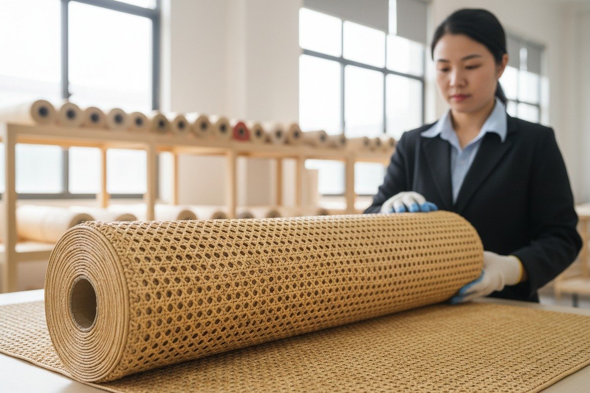 High quality Grade A rattan cane webbing showing standard acceptance criteria for premium materials (ID#1)