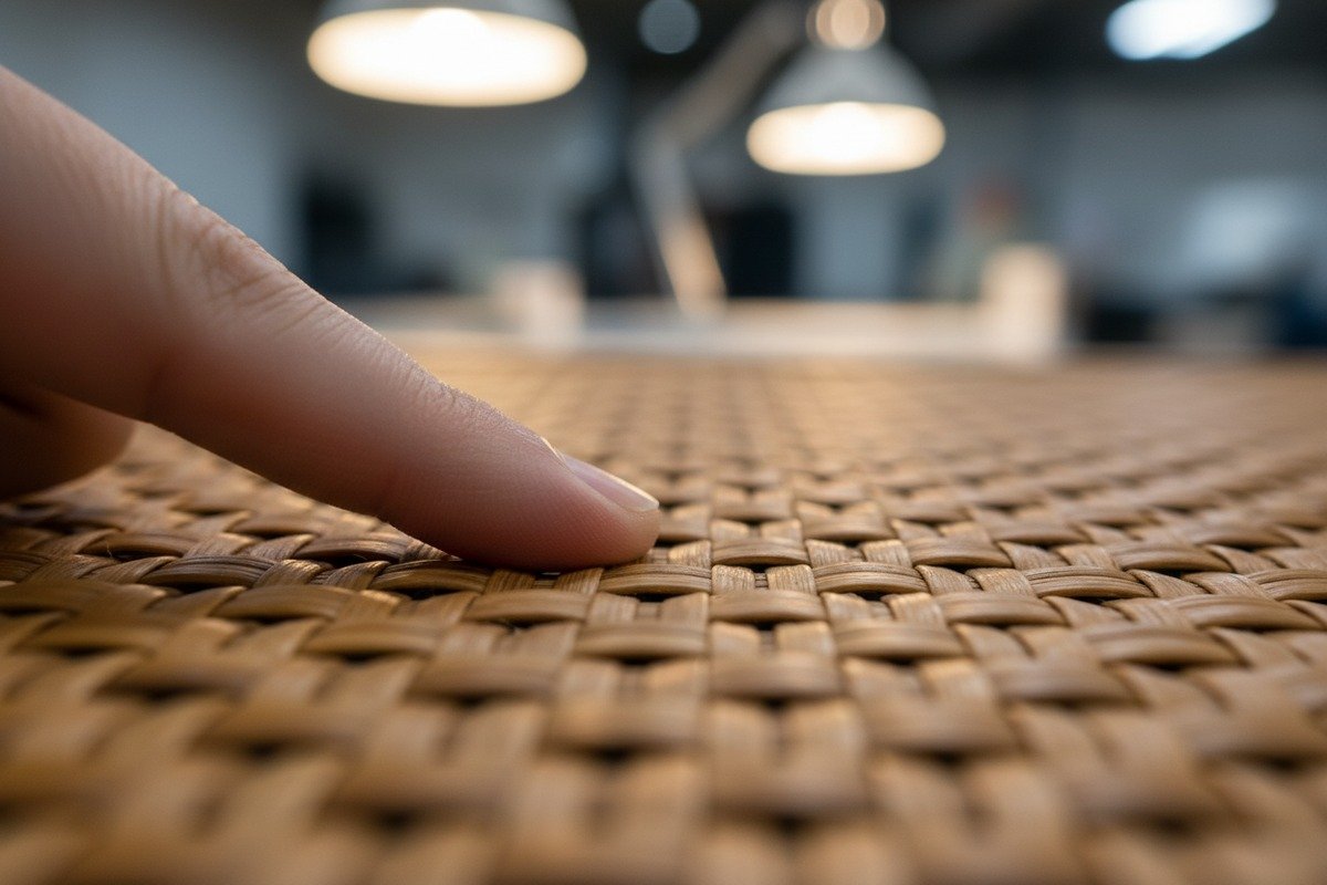 Rattan Shipping Packaging Indicators Protective packaging indicators for international shipping of high-quality rattan cane webbing rolls (ID#5)