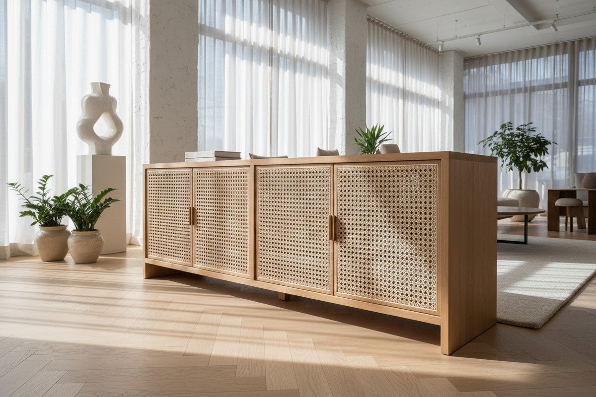 Lebensdauer von gebleichtem Rattan Langlebige gebleichte Rattansitzmöbel, behandelt mit schützenden UV-Versiegelungen und leichten Ölfinishes (ID#5)