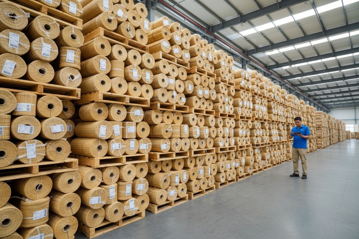 Bulk Rattan Webbing Costs Bulk natural rattan cane webbing rolls showing wholesale pricing and various weave styles (ID#2)