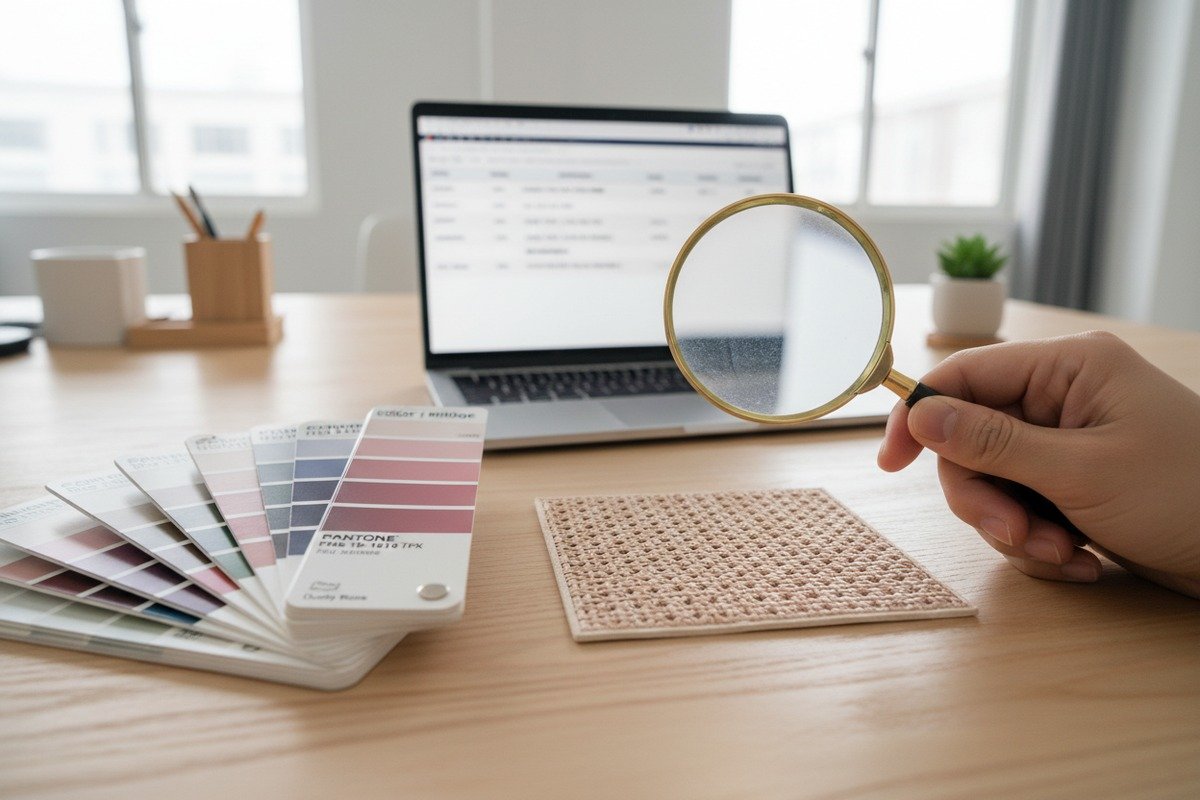 Anforderung kundenspezifischer Farben für Rattan-Rohrgeflecht in großen Mengen unter Verwendung von Pantone-Codes und physischen Mustern (ID#2)