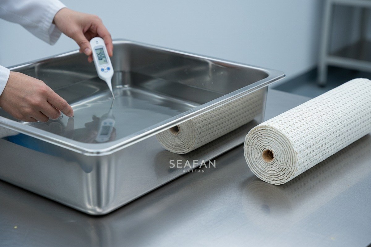 Inspeccionar los rollos de ratán para verificar la calidad y limpiar el polvo antes de comenzar el proceso de instalación (ID#4)