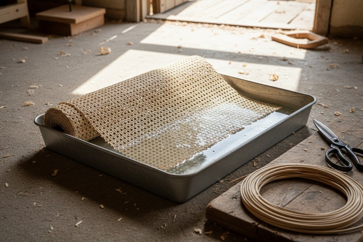 Equipment for soaking rattan webbing and reed spline in warm water before installation (ID#5)