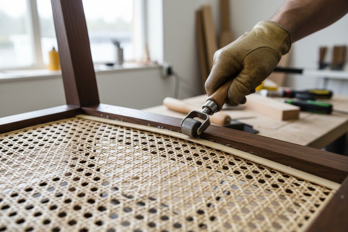 Hiding Raw Rattan Edges Hiding raw rattan edges with decorative wood trim or cane spline for clean borders (ID#2)