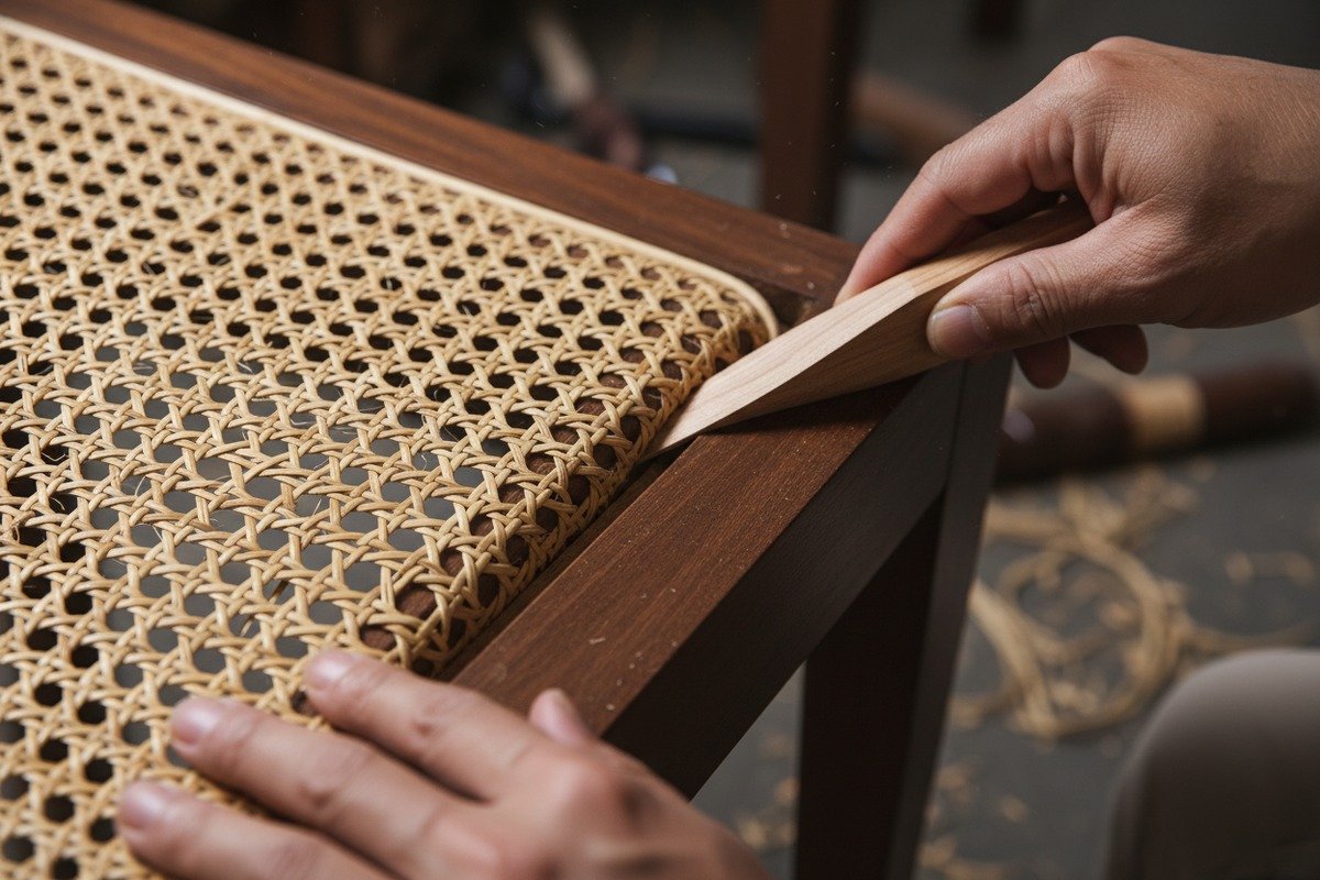 Prevent Rattan Webbing Splitting Preventing rattan webbing from splitting by avoiding over-stretching during installation (ID#3)