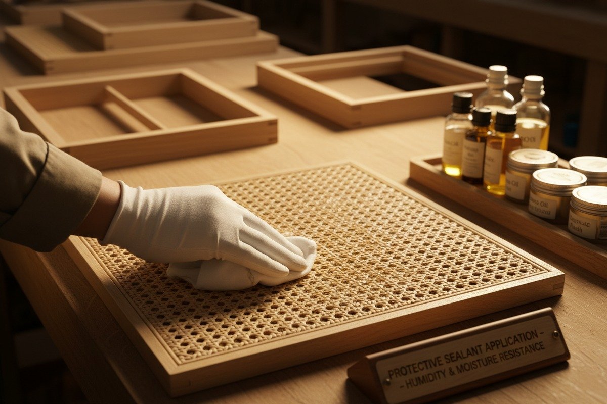 Documentation and certificates for anti-mold treatment from a reputable rattan cane webbing supplier (ID#4)