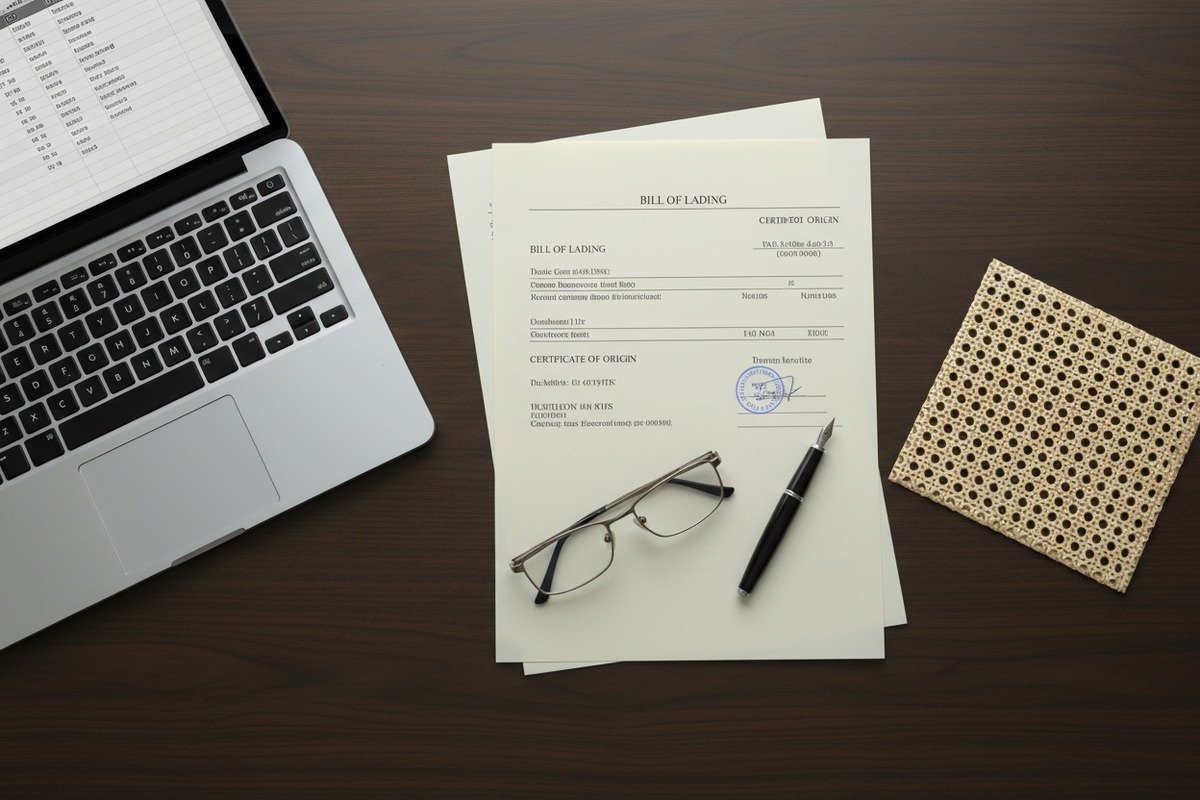 Essential customs documentation including phytosanitary certificates for smooth rattan shipment clearance (ID#5)