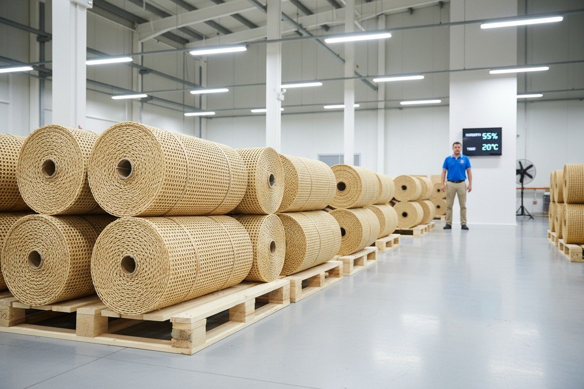 متطلبات التخزين الأساسية وتنظيم لفات شبكة الخيزران في المستودع (ID#1)