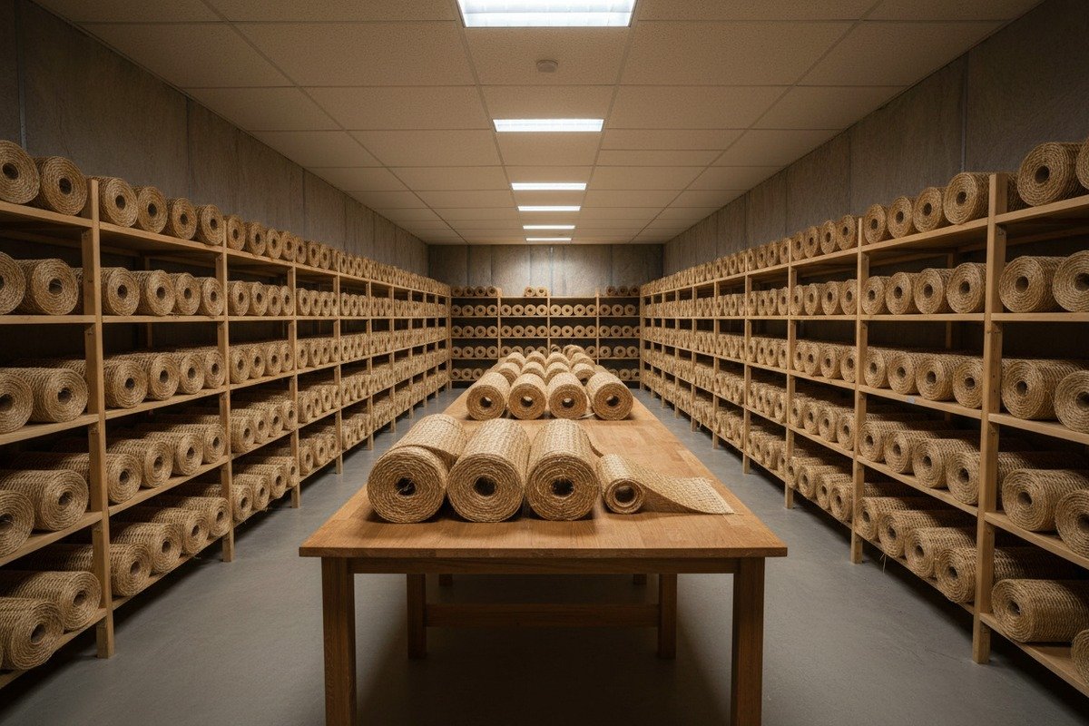 حماية من أشعة الشمس ودرجة الحرارة حماية شبكة الخيزران من أشعة الشمس المباشرة وتقلبات درجات الحرارة في مساحة خاضعة للتحكم في المناخ (ID#4)