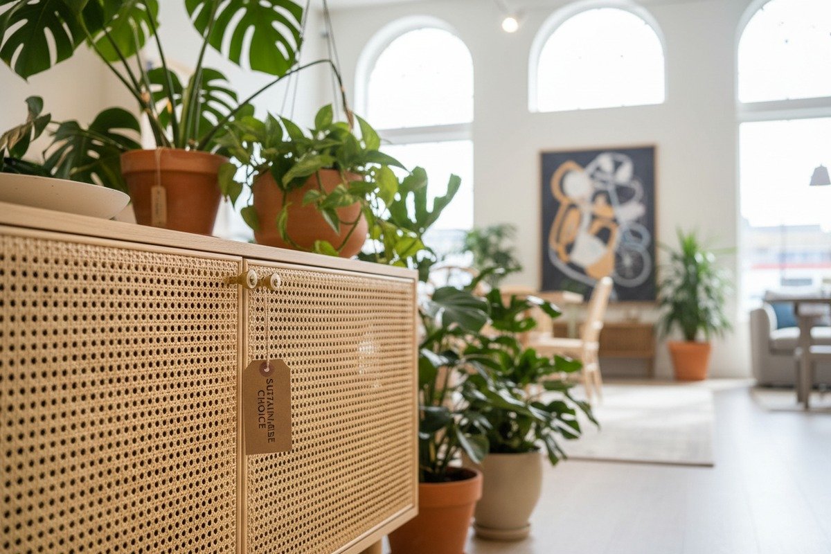 Essential documentation for sustainably sourced rattan including FSC certificates and material origin declarations (ID#5)