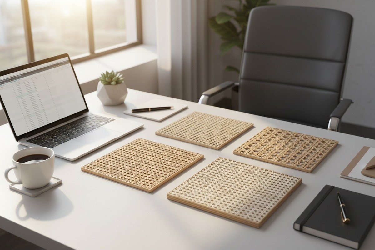 Anforderung von Rattan-Rohrgeflechtmustern von Großhändlern zur Qualitätsprüfung (ID#1)