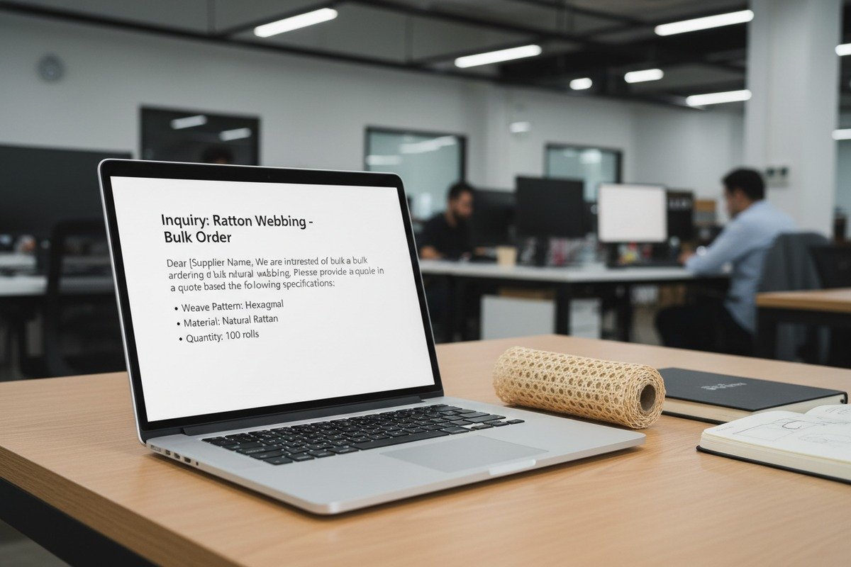 Erstellung einer effektiven Musteranfrage für Rattanrohrgeflecht mit Details zu Webart und Material (ID#2)