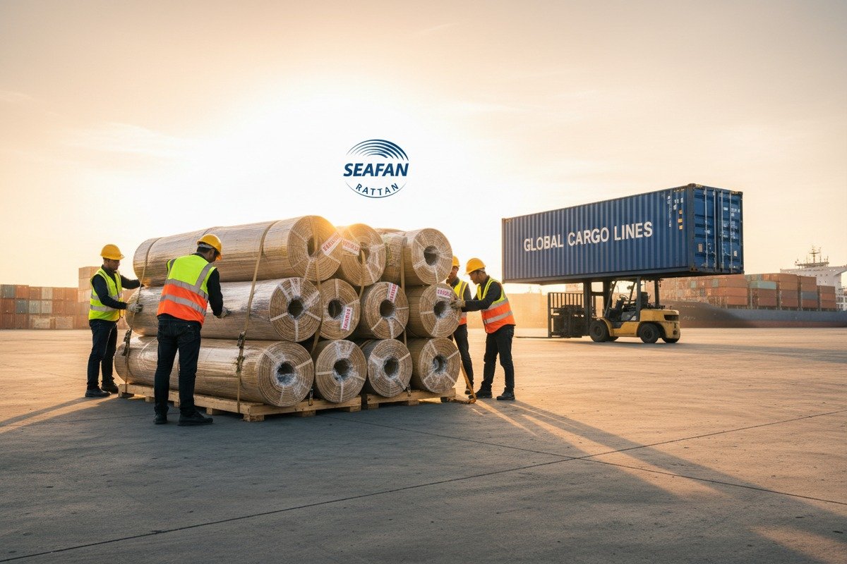 International Transit Damage Support Support for damaged rattan rolls during international transit including insurance claims and replacement shipments. (ID#3)