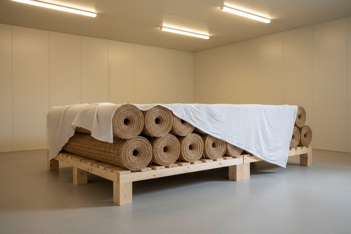 Mantenimiento de la flexibilidad del rollo de ratán Manteniendo la flexibilidad de los rollos de ratán evitando la luz solar directa y manteniendo un ambiente de almacenamiento fresco (ID#5)