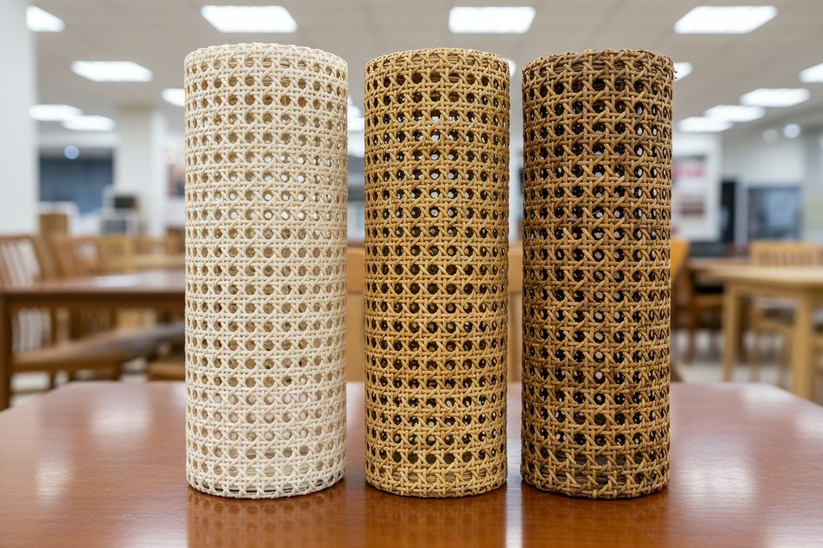 Vergleich verschiedener Qualitäten von Rattanrohrgeflecht für dekorative und funktionale Aufbewahrungskorbprojekte (ID#2)