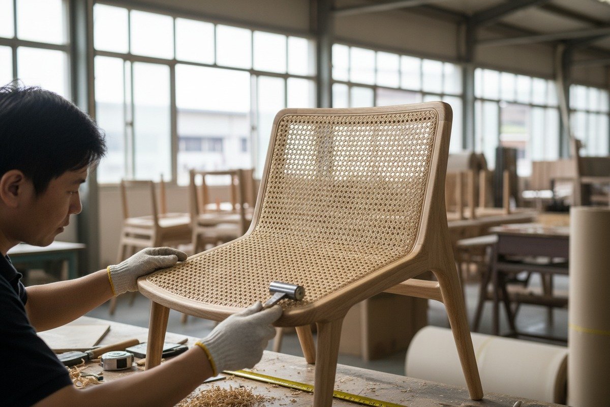 Simple Rattan Bend Test Comparing rattan material strength using a simple bend test to observe cracking and recovery (ID#5)