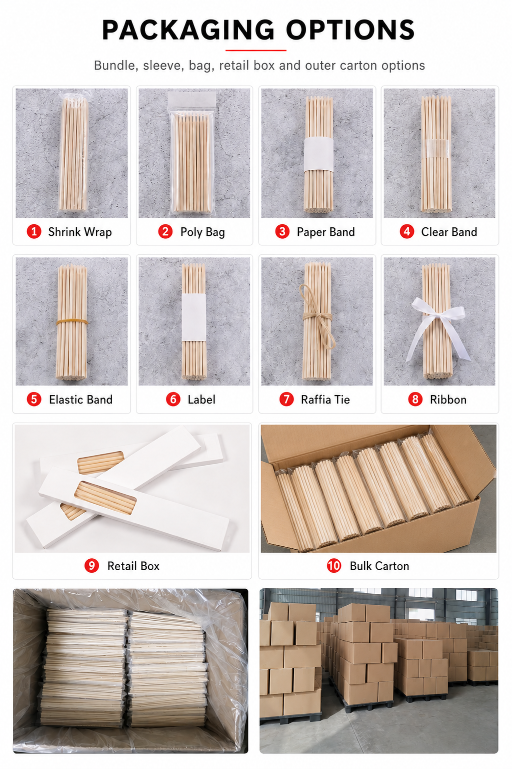 Custom packaging options for wholesale rattan diffuser sticks