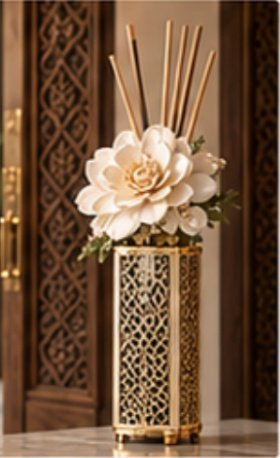 Sola flower diffuser at an ornate entrance
