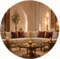 Majlis seating arranged for a warm welcome