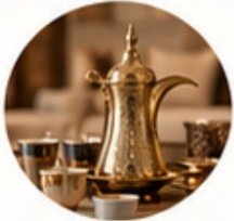 Arabic coffee served during conversation